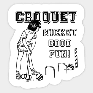 Lispe Croquet Wicket Good Fun Funny Sticker